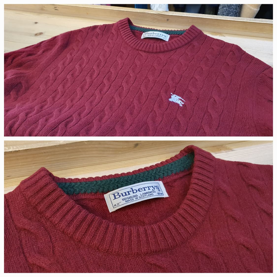 100.버버리 꽈배기 울니트(공용) 상품이미지3