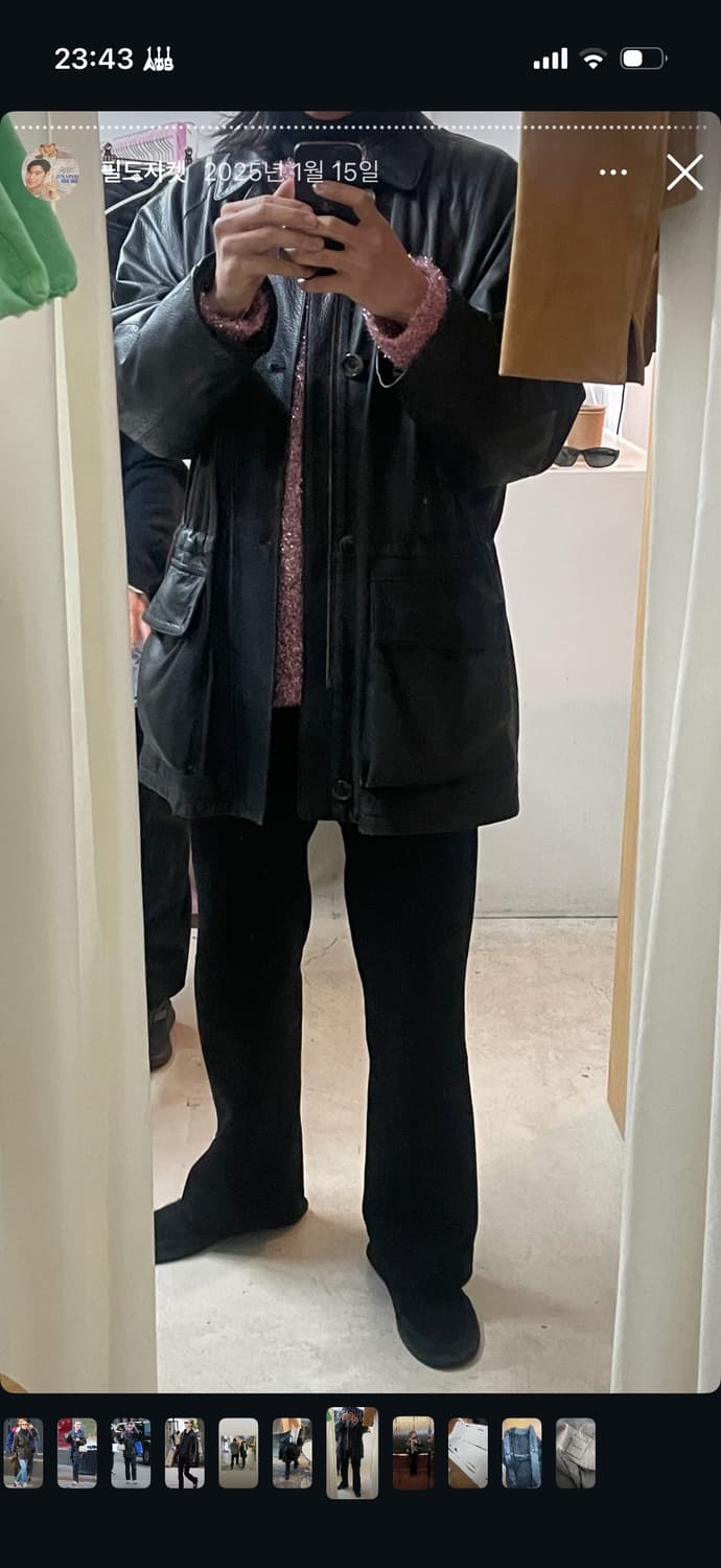 빈티지 레더 자켓 상품이미지1