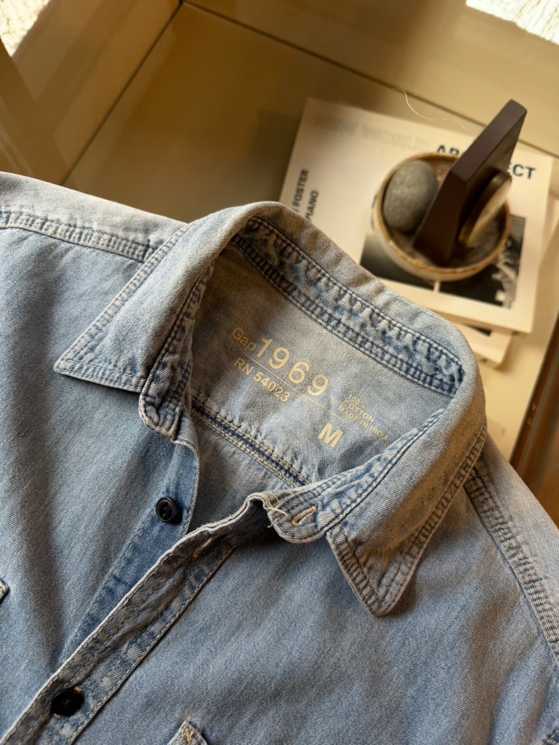 갭 1969 데님 셔츠 슬림100 상품이미지10