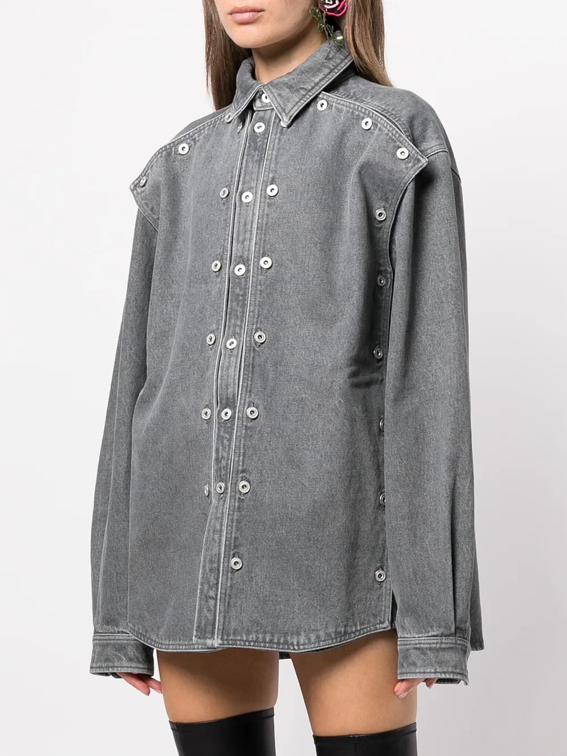 Y/project 와이프로젝트 패널 데님셔츠 스커트 상품이미지1