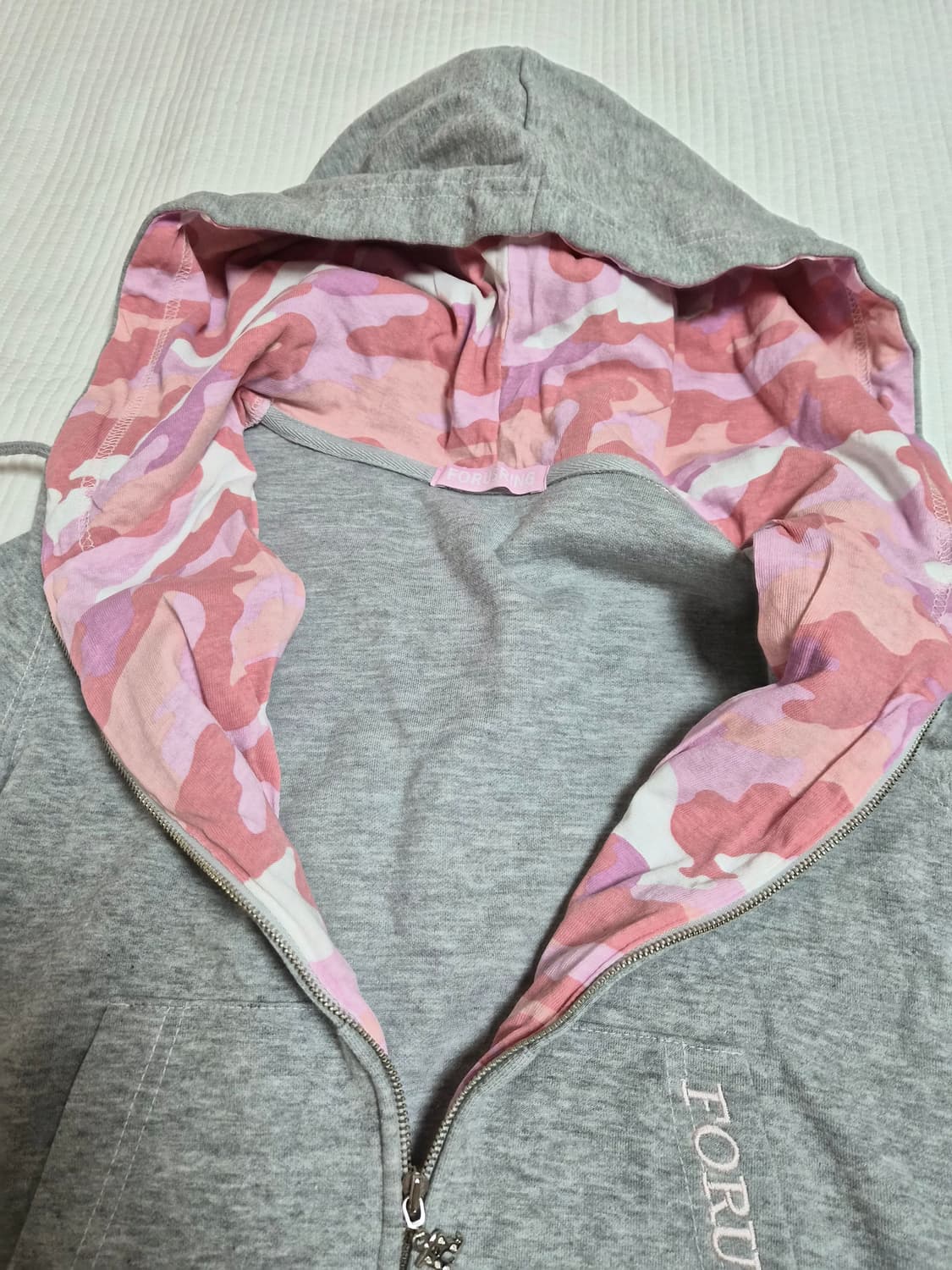 포어링 베베 카고 트레이닝 후디 그레이 후드집업 상품이미지8