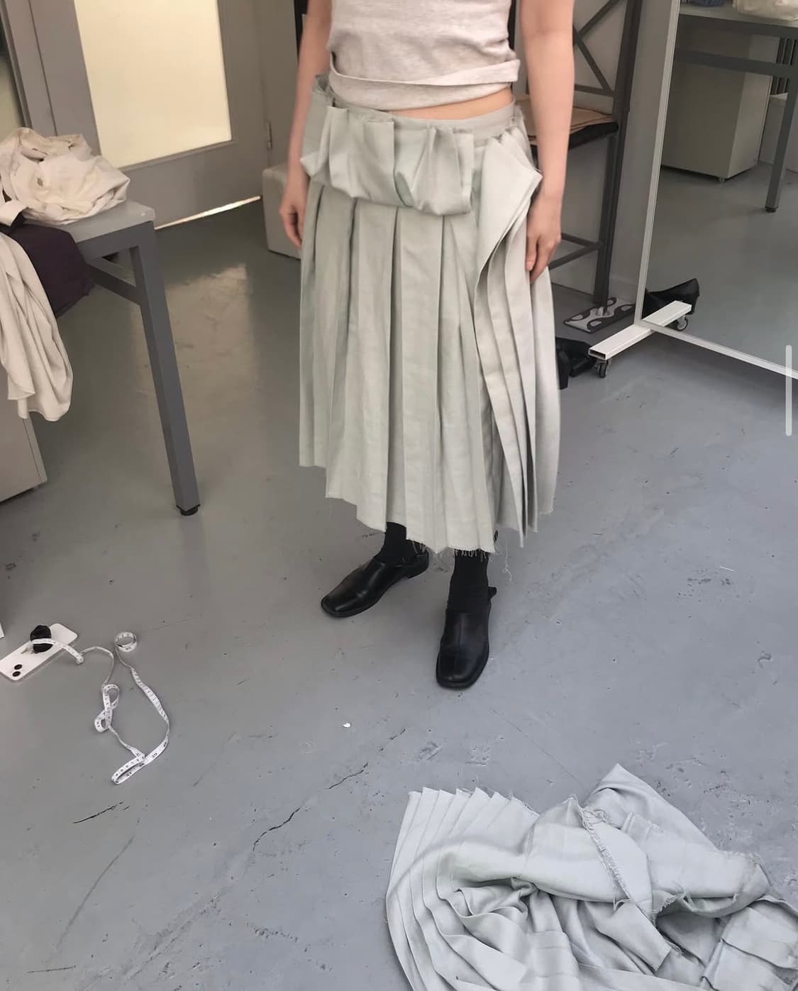 20250ffbeat pleats skirt 상품이미지2