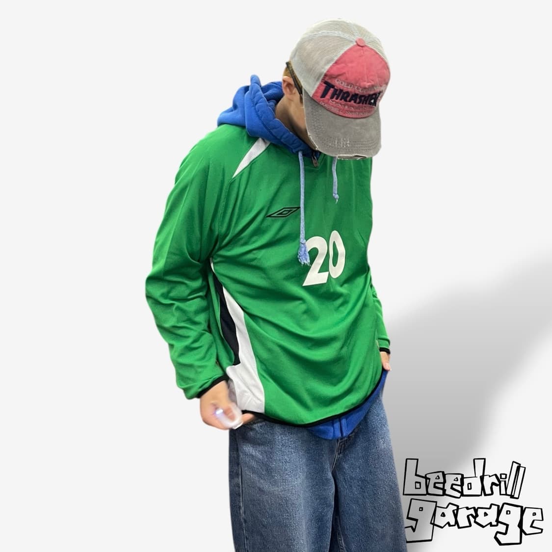 엄브로 그린 긴팔 축구 져지 상품이미지1