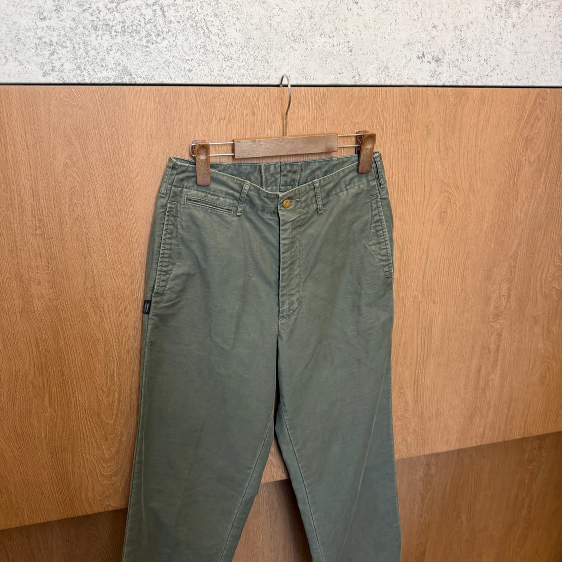 아비렉스 밀리터리 치노 팬츠 슬래시 포켓 디테일 스트레이트핏 카키 상품이미지3