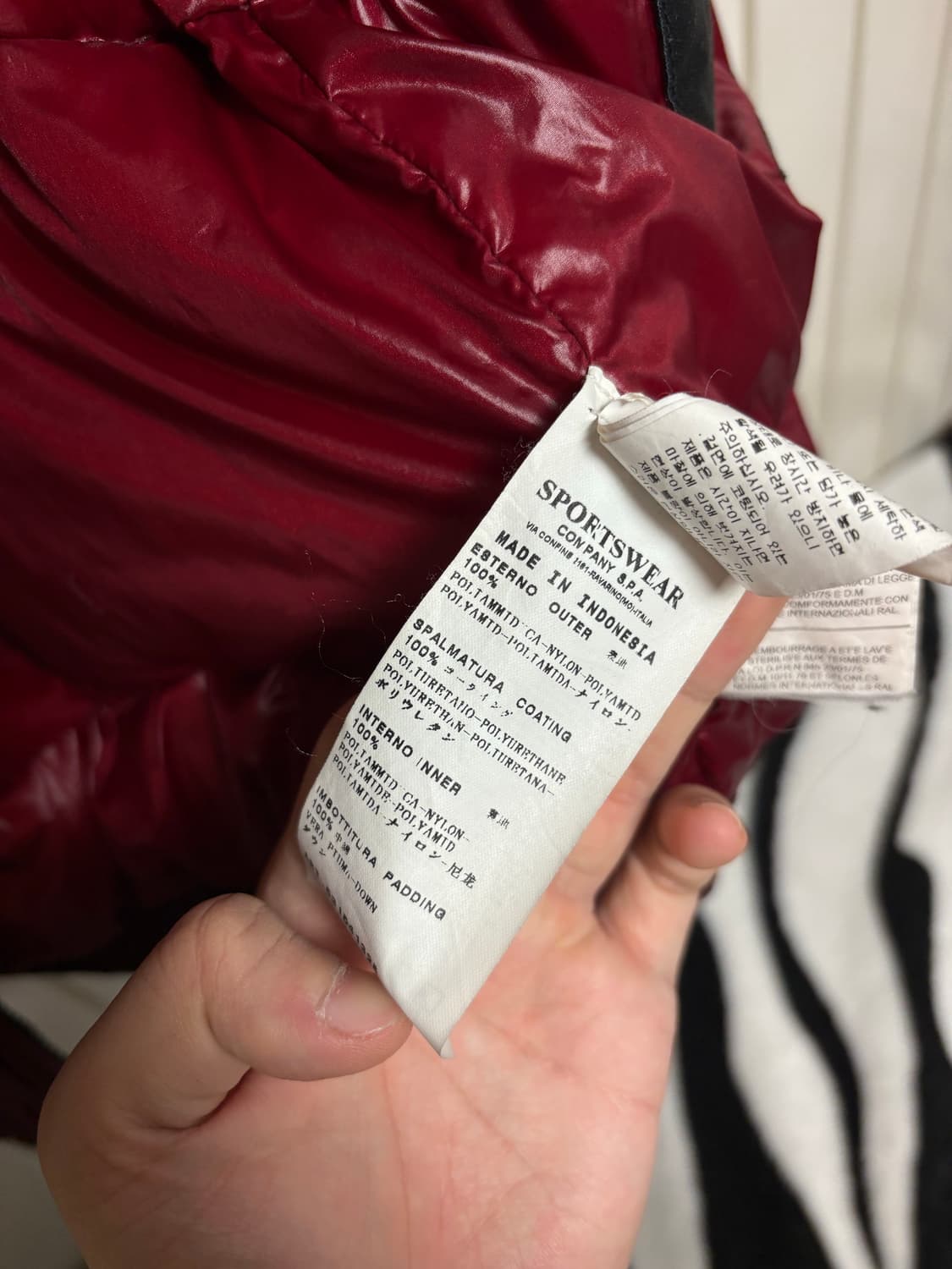 스톤아일랜드 10a/w 구스다운 자켓 버건디 L 상품이미지4