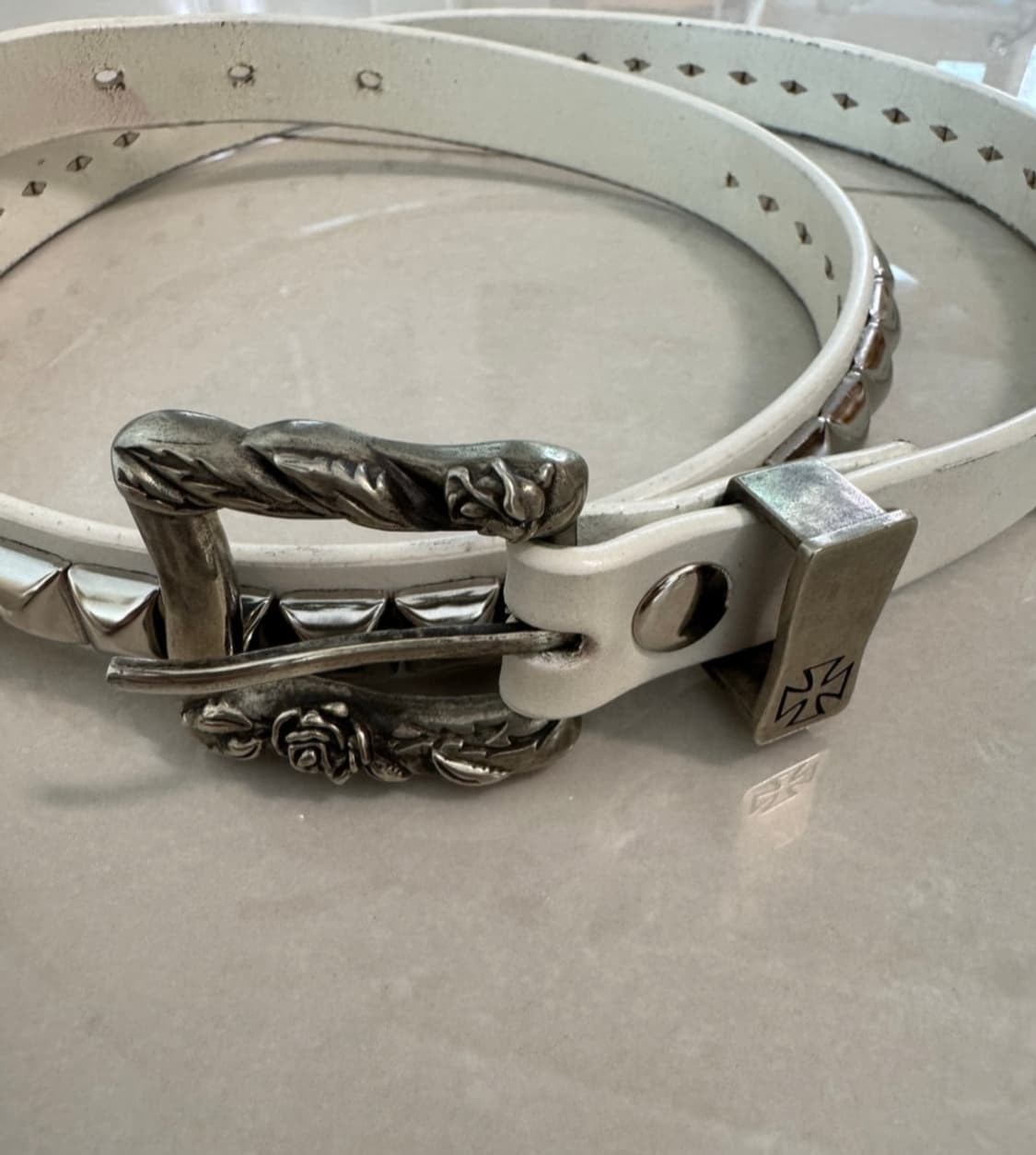 하루만 210) classique cloutée belt white 상품이미지1