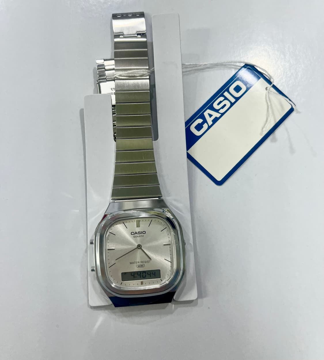 카시오 메탈 스퀘어 화이트 시계 새상품 :) 상품이미지7