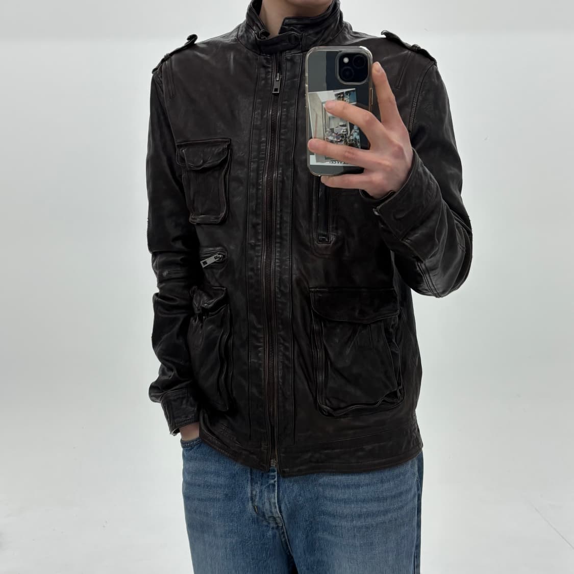 vtg lambskin field jacket 상품이미지2
