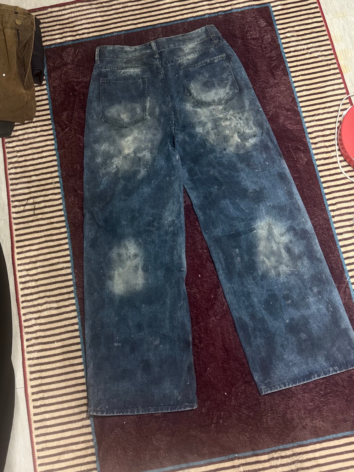 빈티지 왁스 페이팅 메이드 스터드 데님 진  상품이미지10