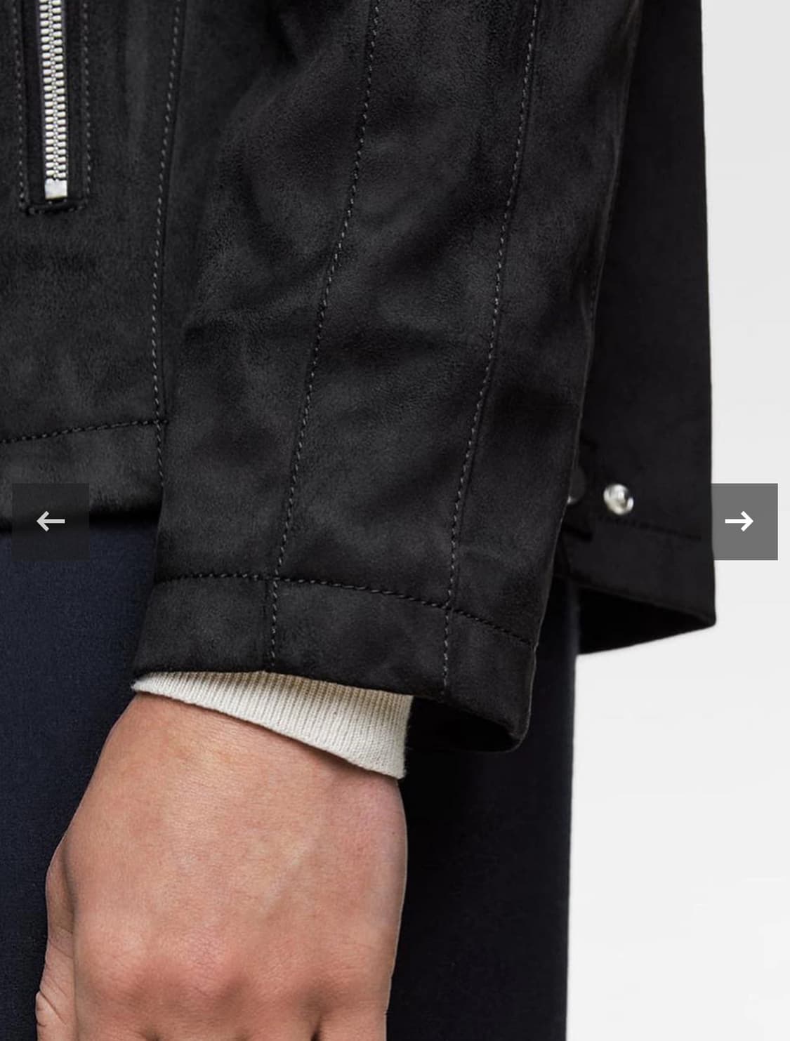 자라 스웨이드 자켓 블루종 집업 점퍼 브라운 S 상품이미지4