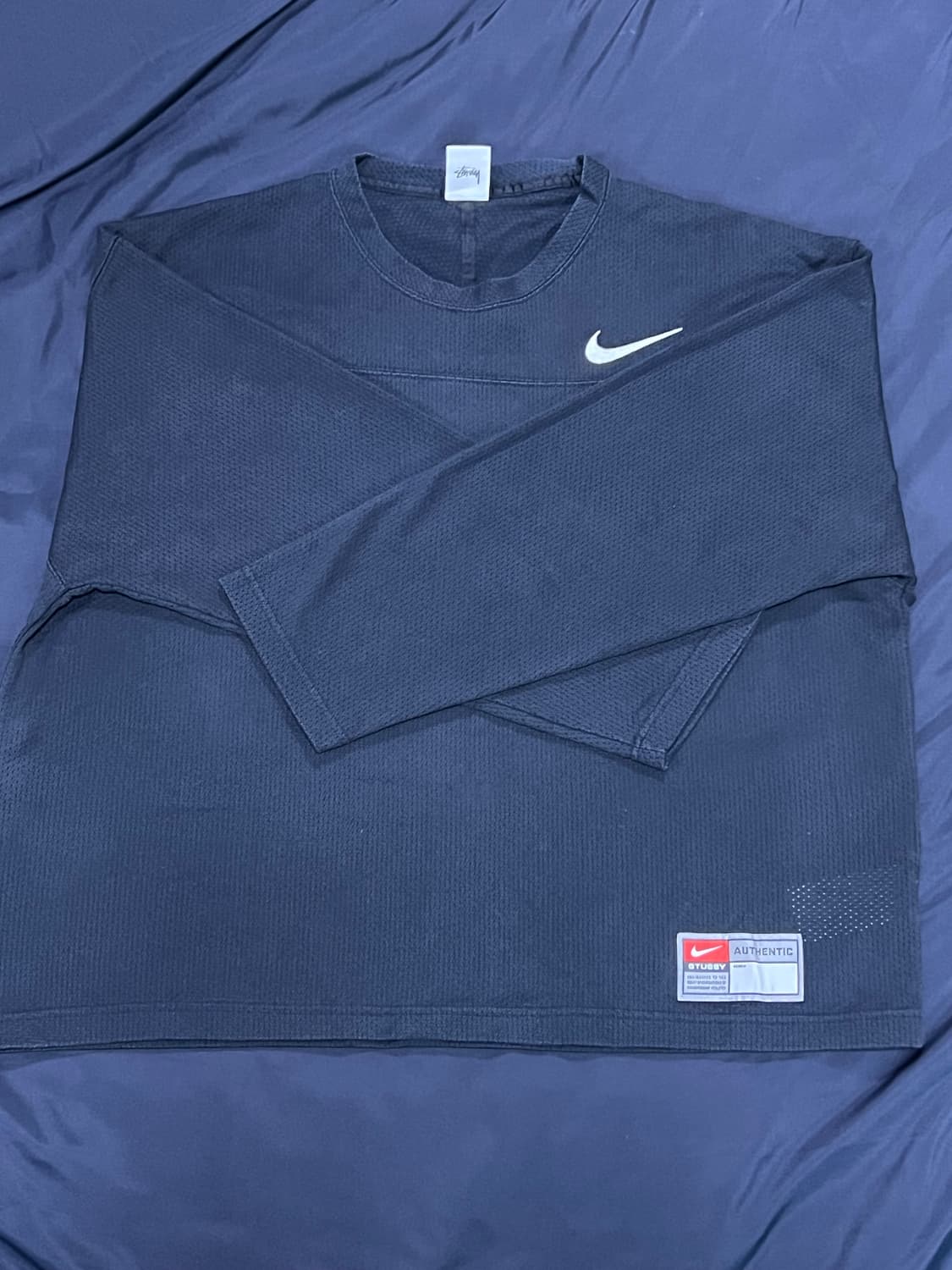 나이키 x 스투시 롱슬리브 탑 블랙(L) 상품이미지1