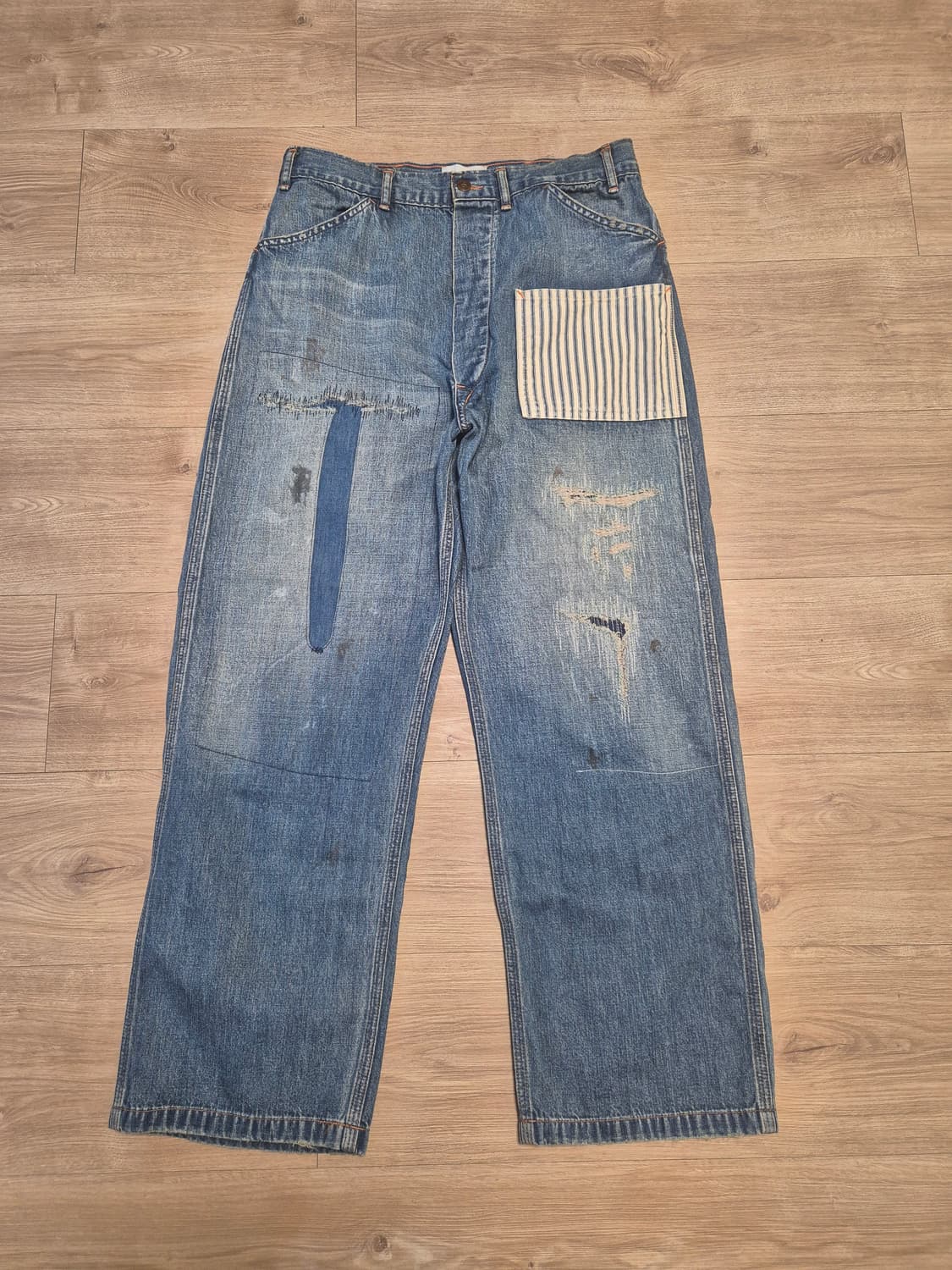 L) Bowwow 바우와우 프리즈너 리페어 에이징 데님팬츠 상품이미지1