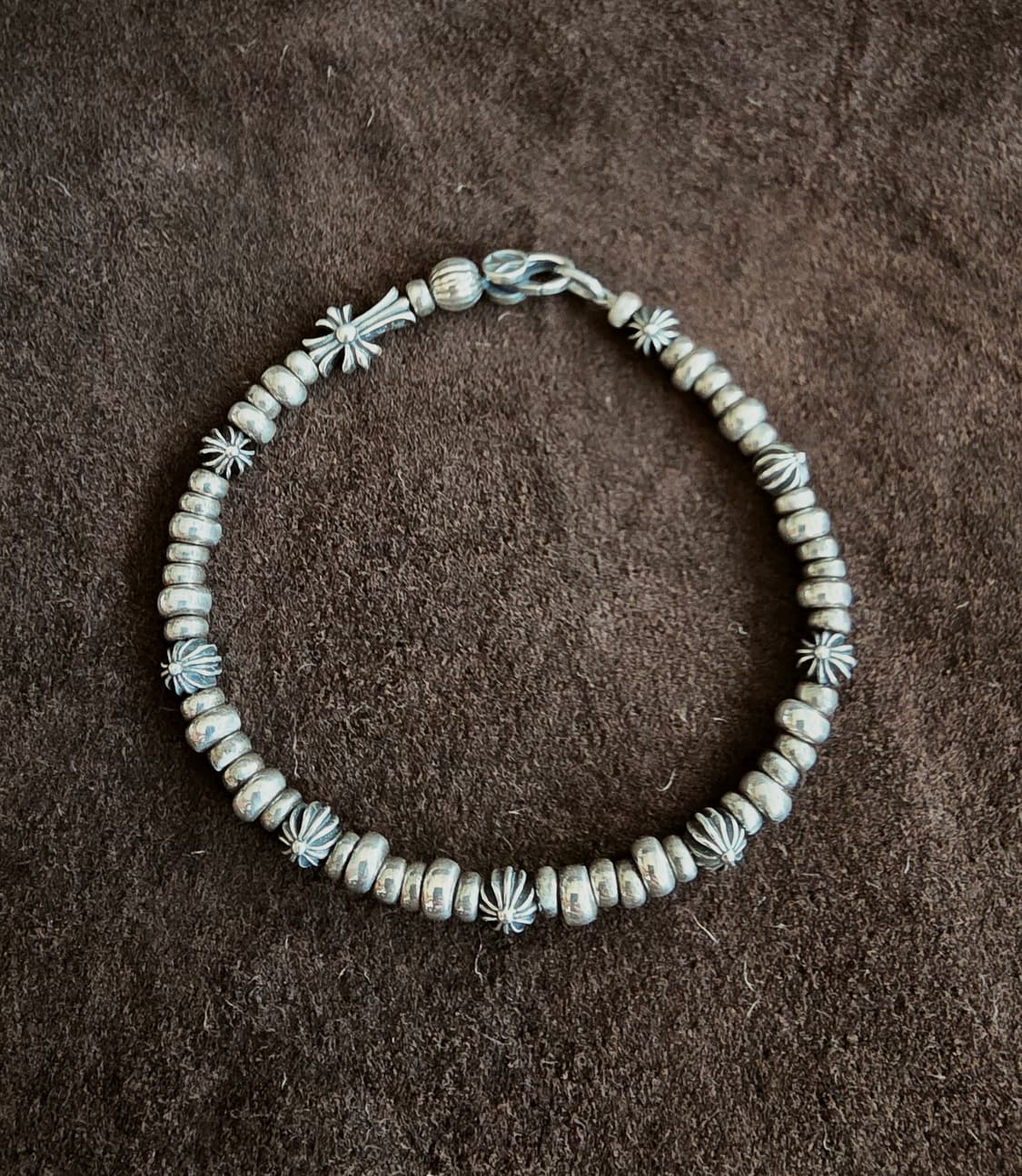 Silver 925 peace & cross bold bracelet 상품이미지2