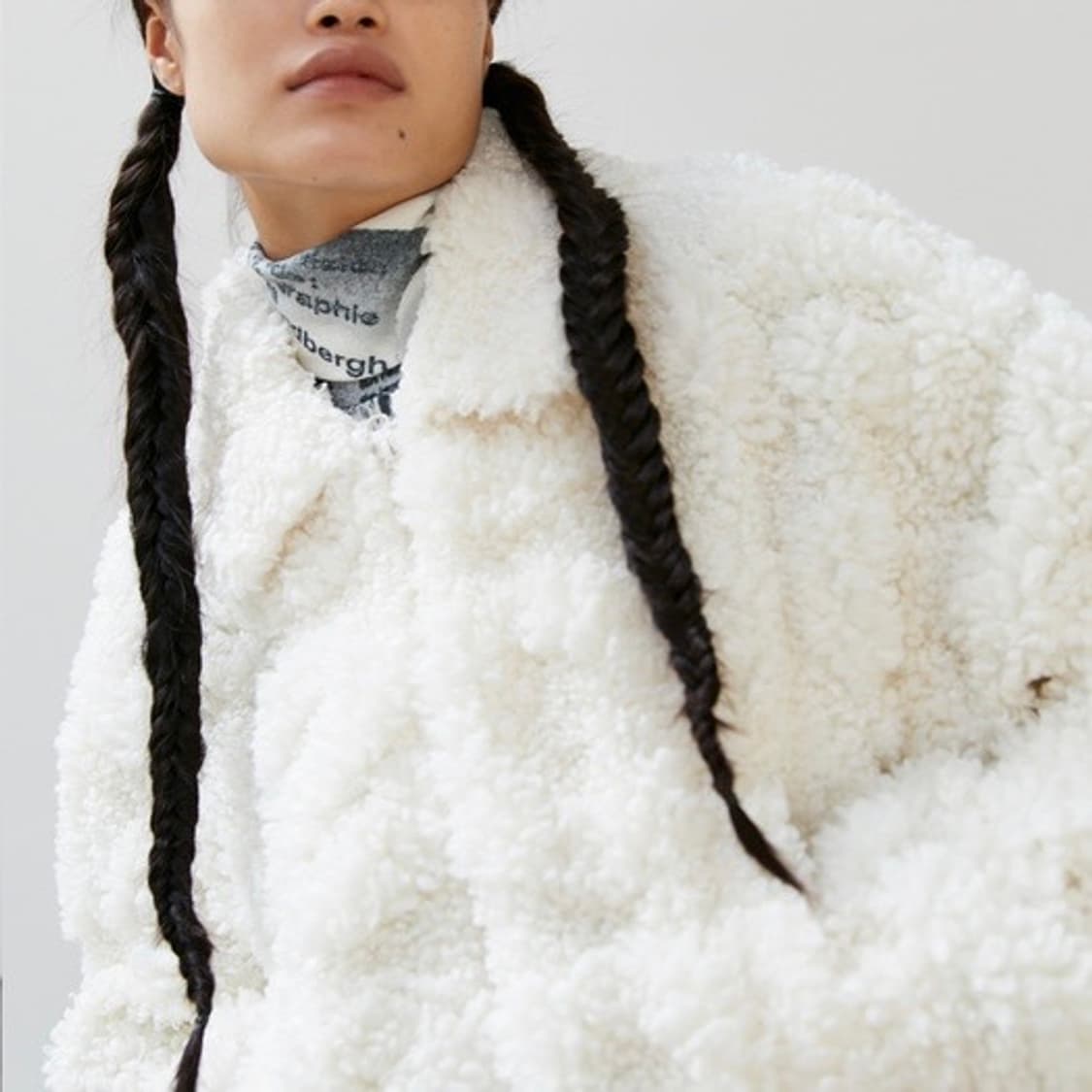 seo 에스이오 시어링 점퍼 퍼 자켓 화이트 상품이미지5