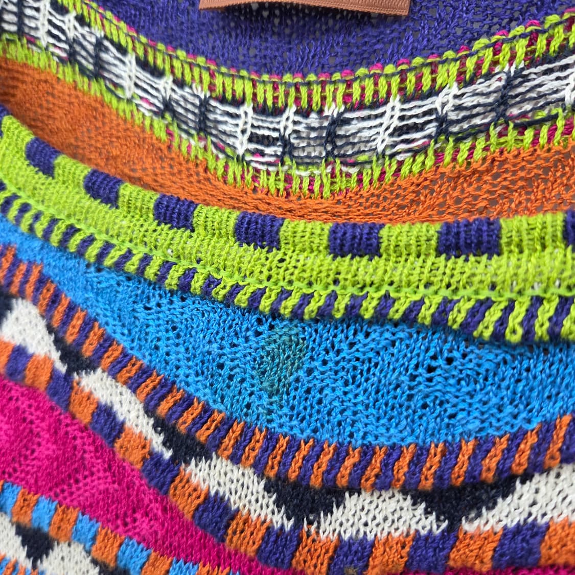 미쏘니 컬러풀 패턴 니트 원피스 여성 L 상품이미지4