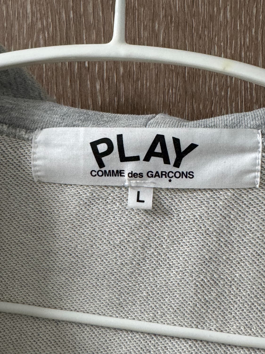 꼼데가르송 플레이 그레이 후드집업 L 상품이미지3