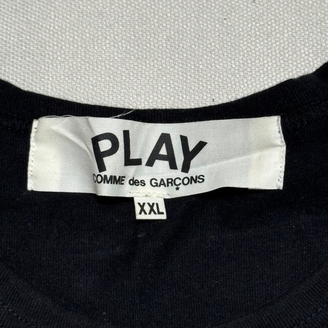 XXL 꼼데가르송 골드하트와펜 블랙 반팔 티셔츠 상품이미지4