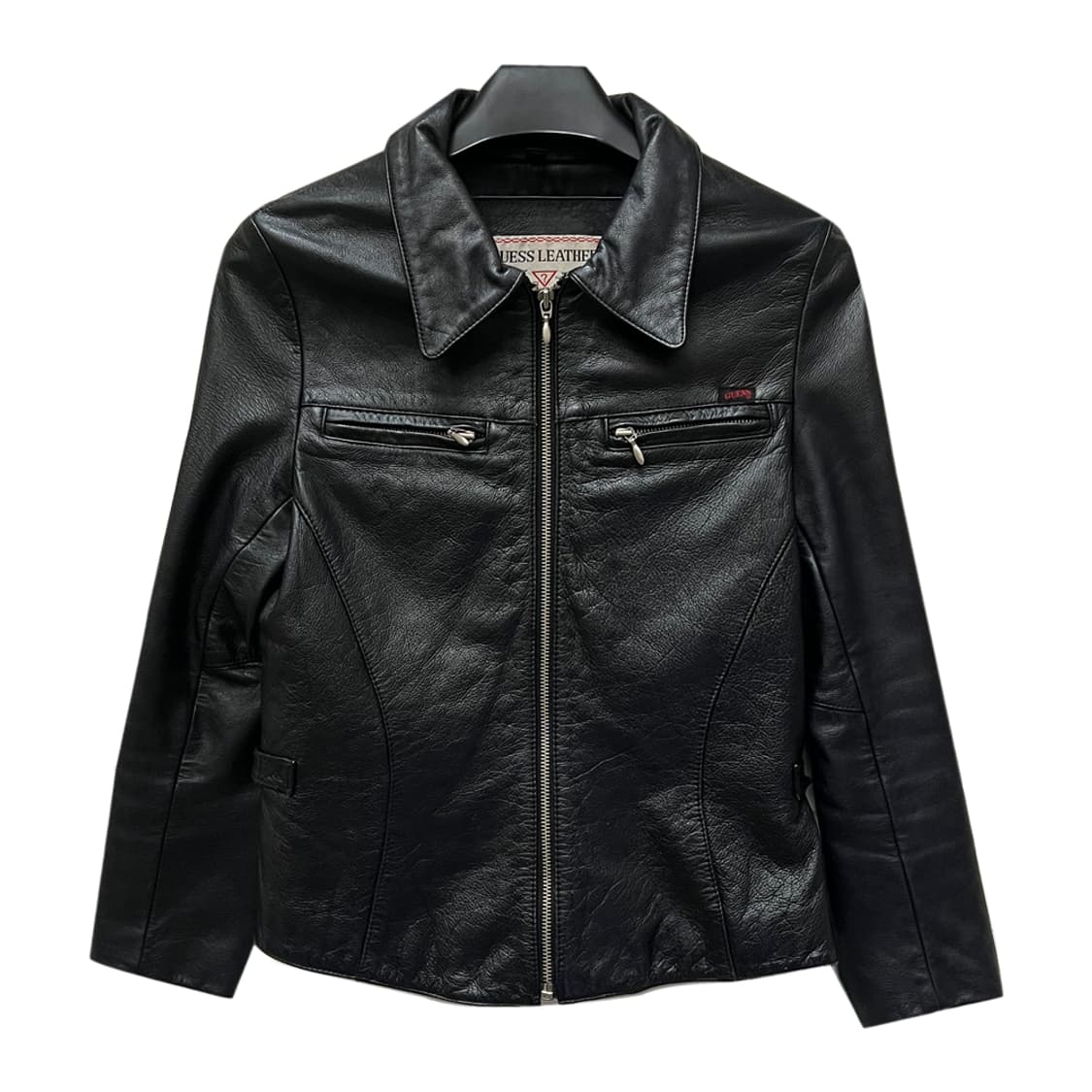 90s GUESS 게스 우먼스 리얼 레더 가죽 자켓 M 상품이미지1