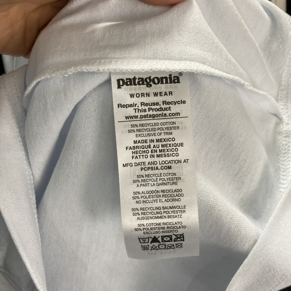 파타고니아 택새상품 남성반팔 화이트 95  상품이미지5
