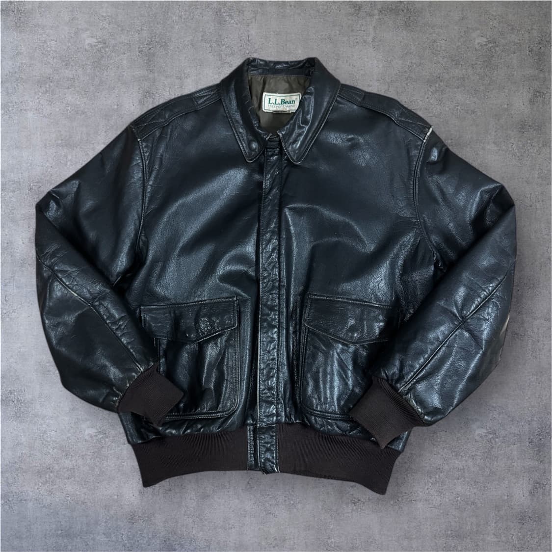 USA made)엘엘빈(llbean) A-2 레더자켓 44 상품이미지1