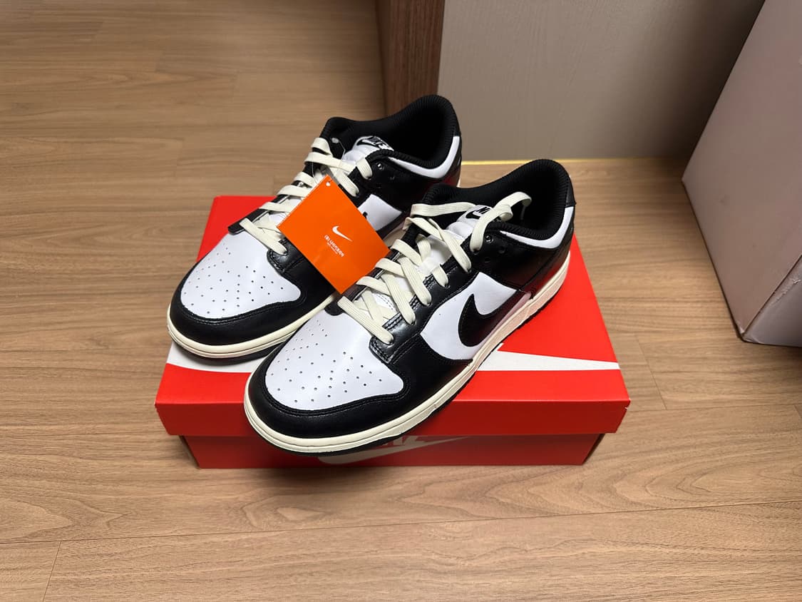 w290 m285 나이키 덩크 로우 빈티지 범고래 블랙 앤 화이트 상품이미지3