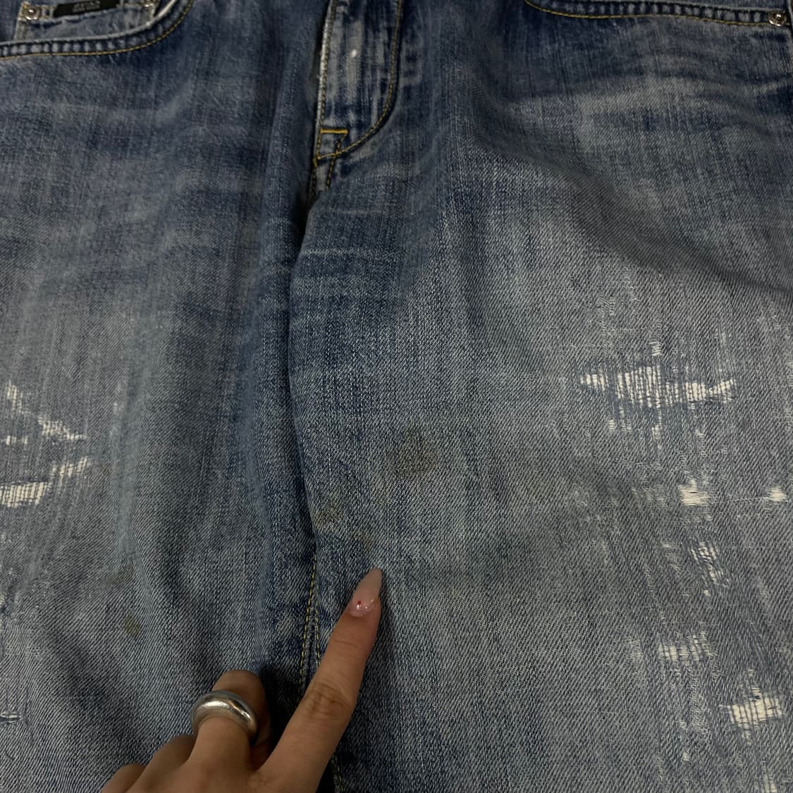 (34) 휴고보스 데미지 워싱 데님 팬츠 상품이미지4