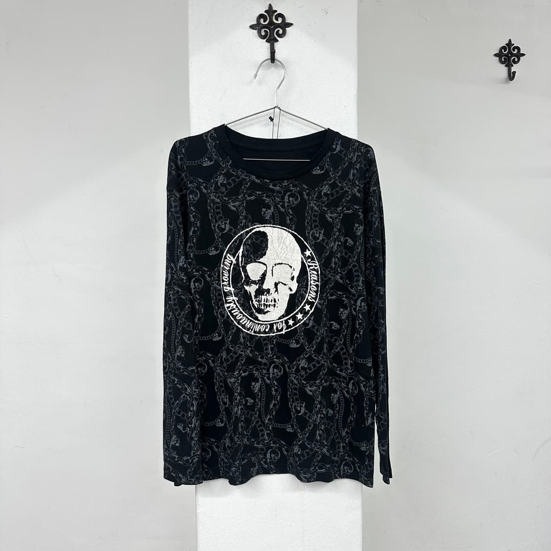 Skull chain printing long sleeve 상품이미지3