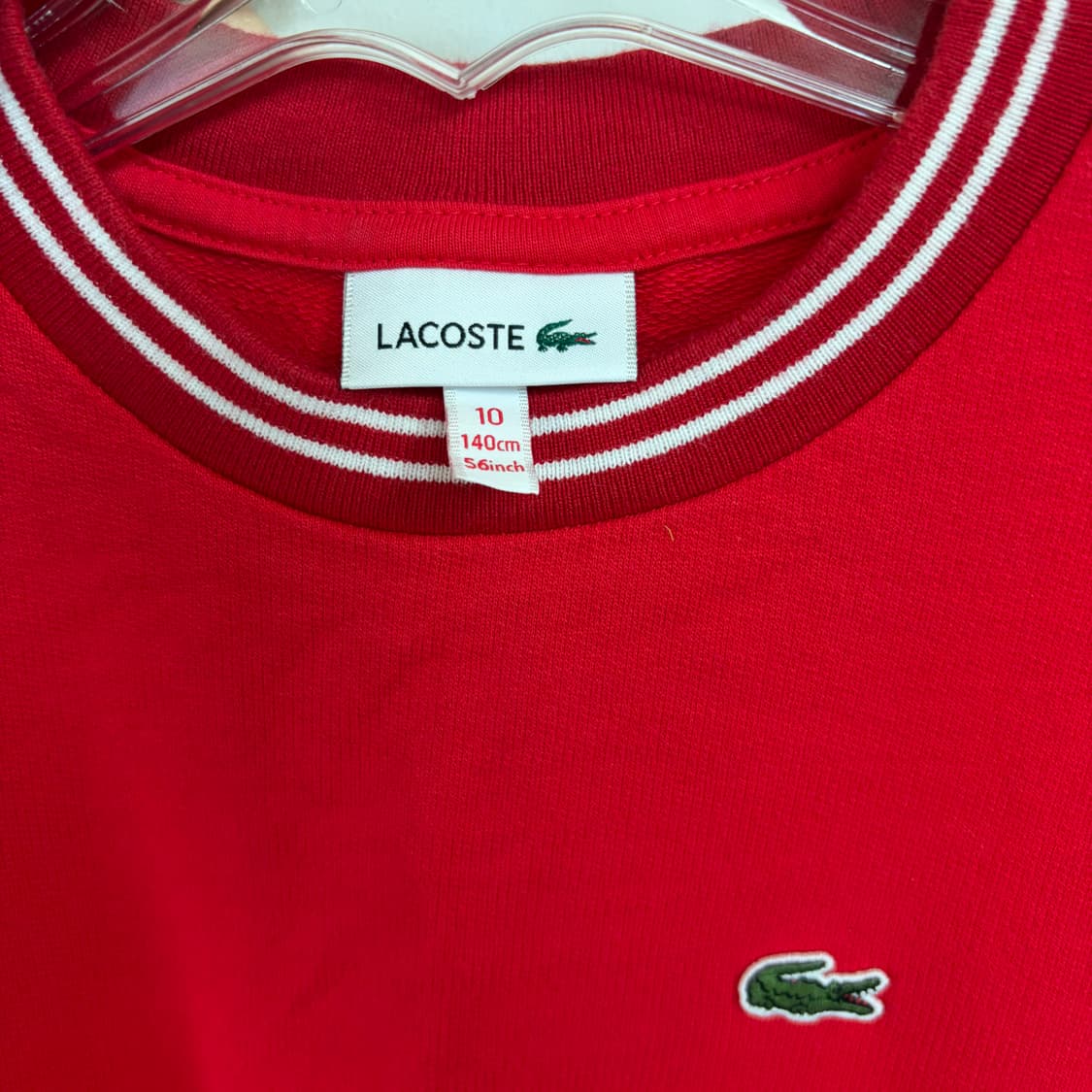 라코스테 아동 레드 반팔 원피스 상품이미지4
