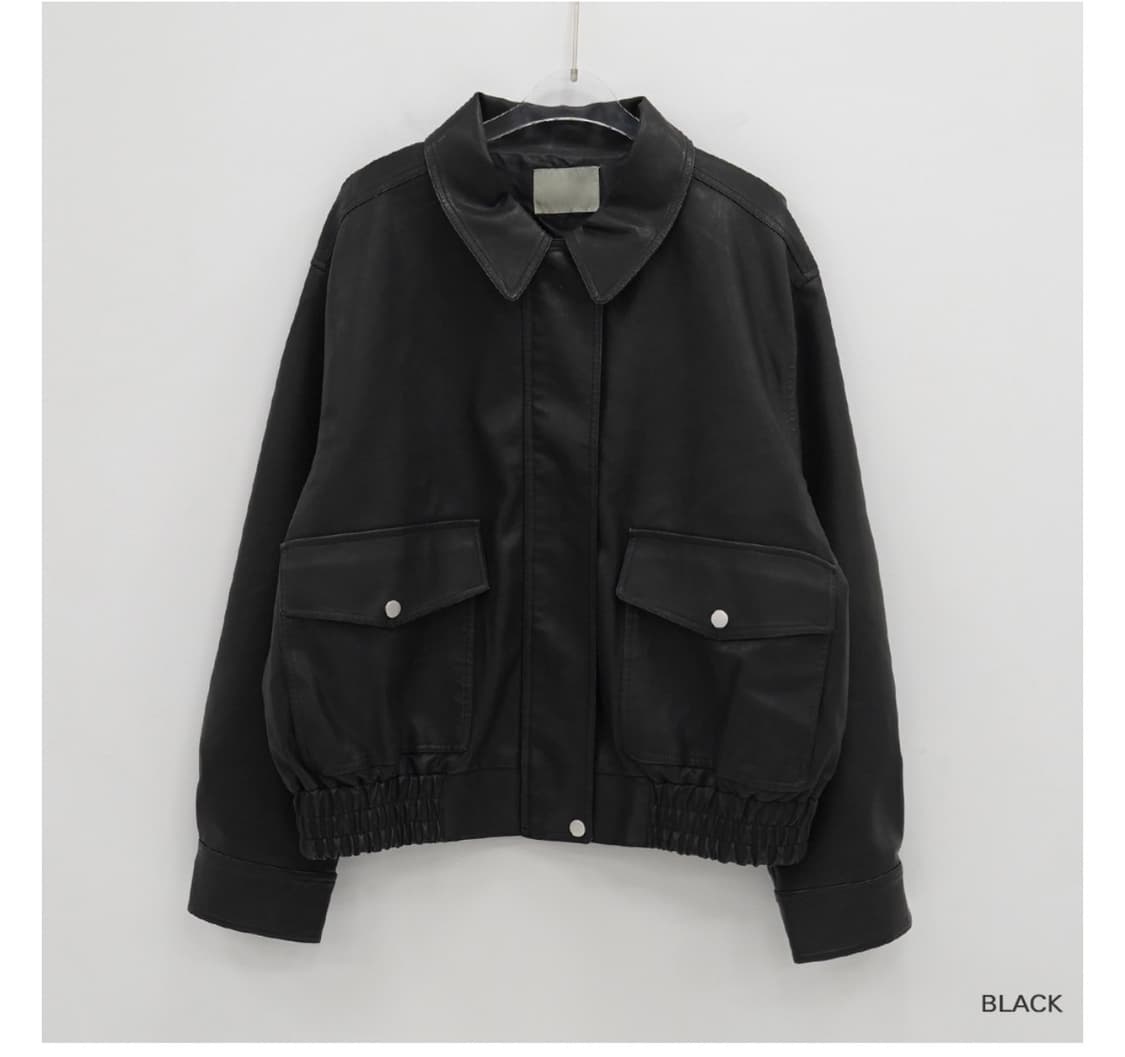 매니크 세크 레더 자켓 블랙 (완전새거) 상품이미지1
