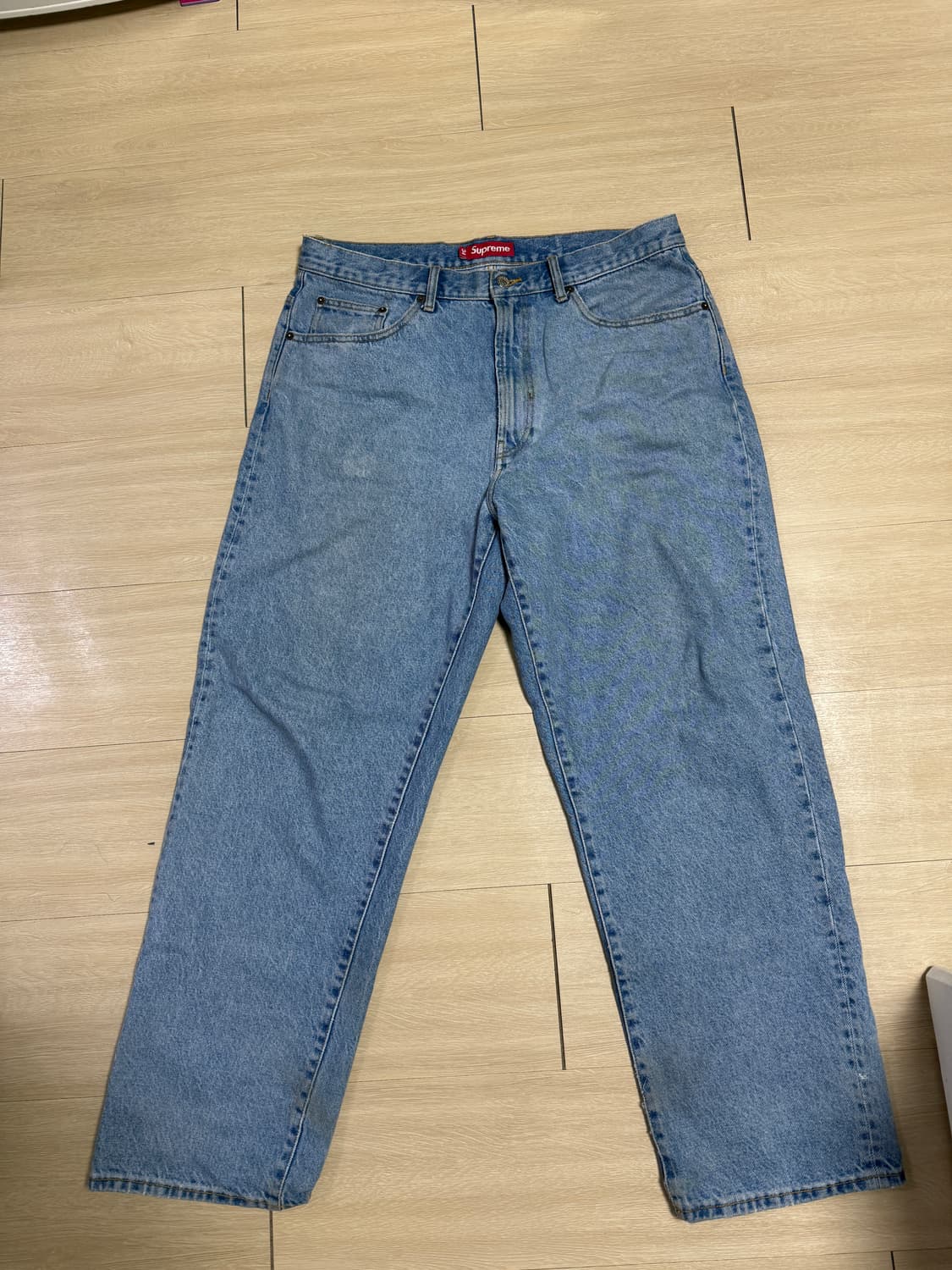 [36] 슈프림 25ss 배기진 중청/워시드 인디고 🧌 상품이미지1