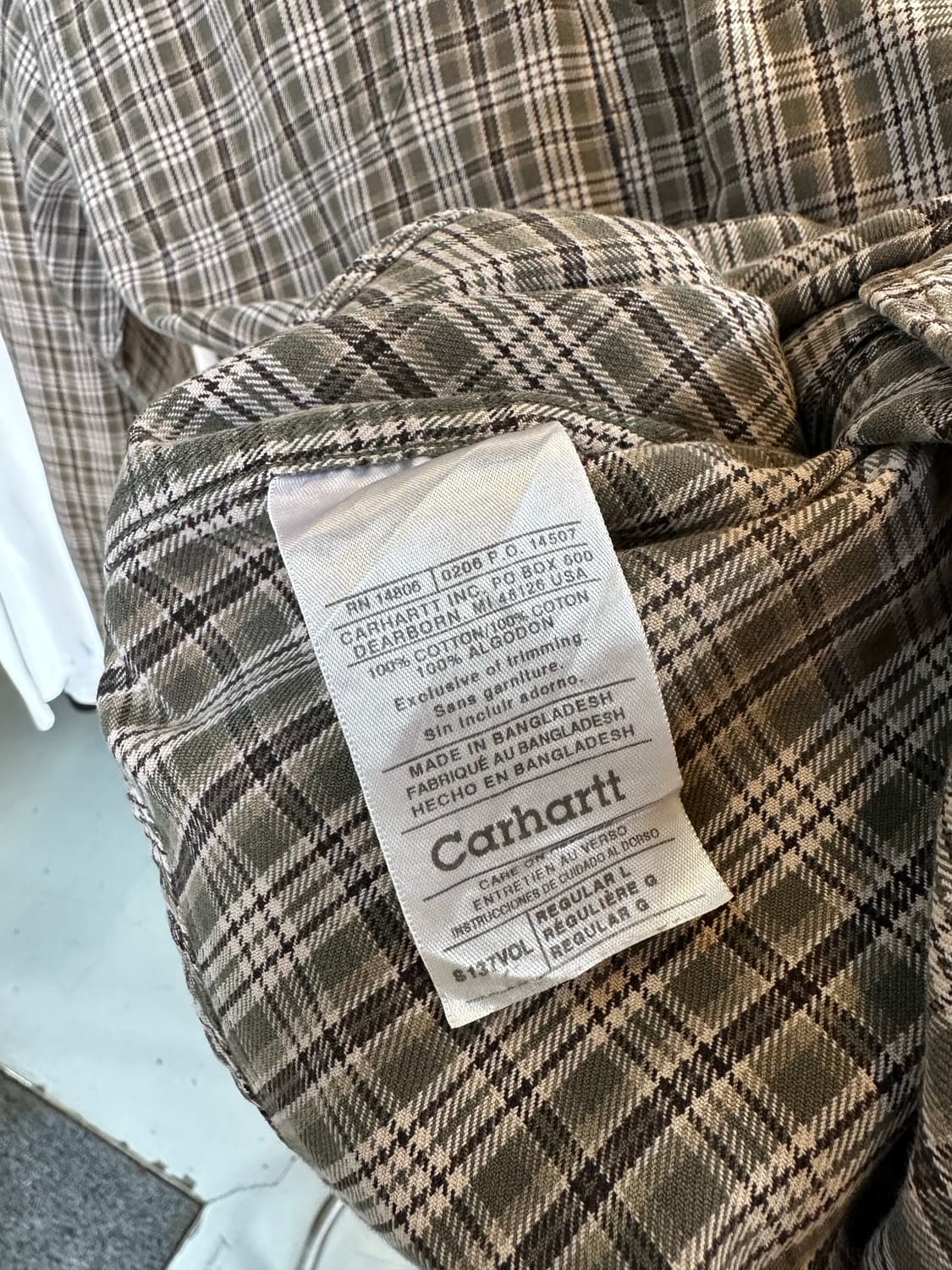 칼하트 코튼 체크 셔츠  상품이미지8
