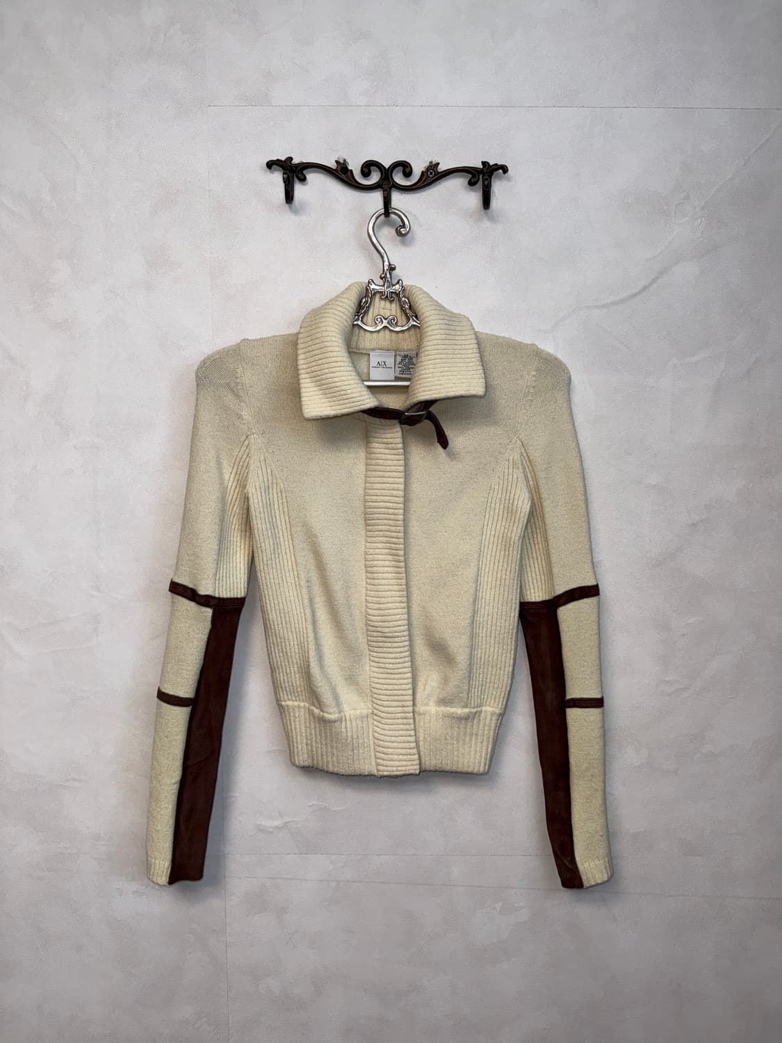 Armani Exchange wool suede knit zipup 상품이미지4