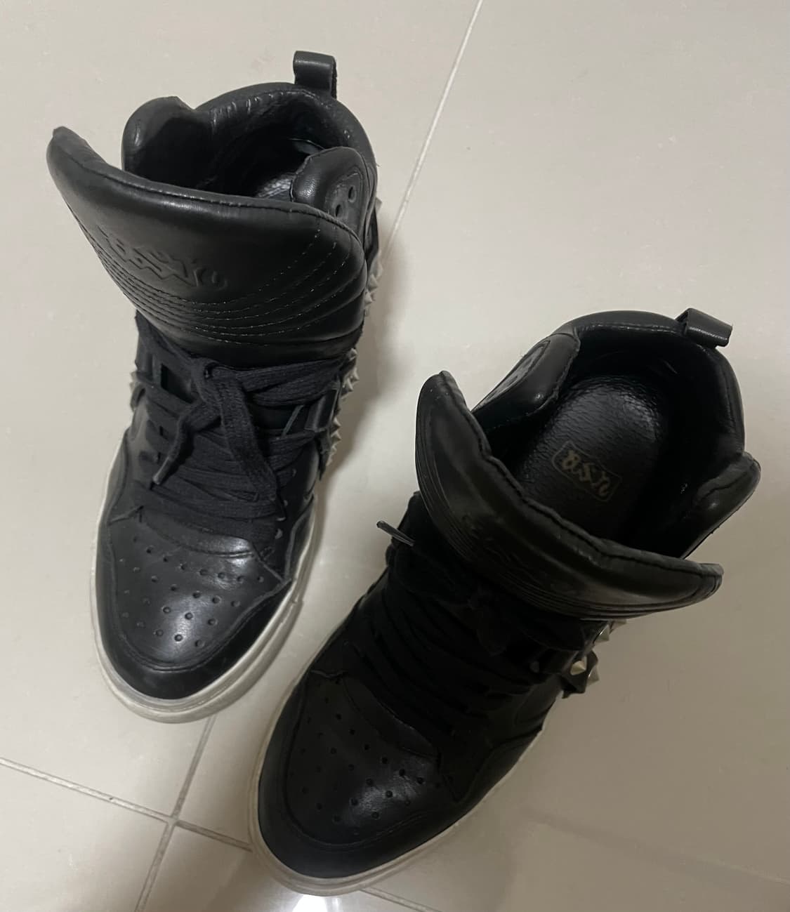 Ash enjoy nappa 하이탑 웨지 스터드 스니커즈 상품이미지4