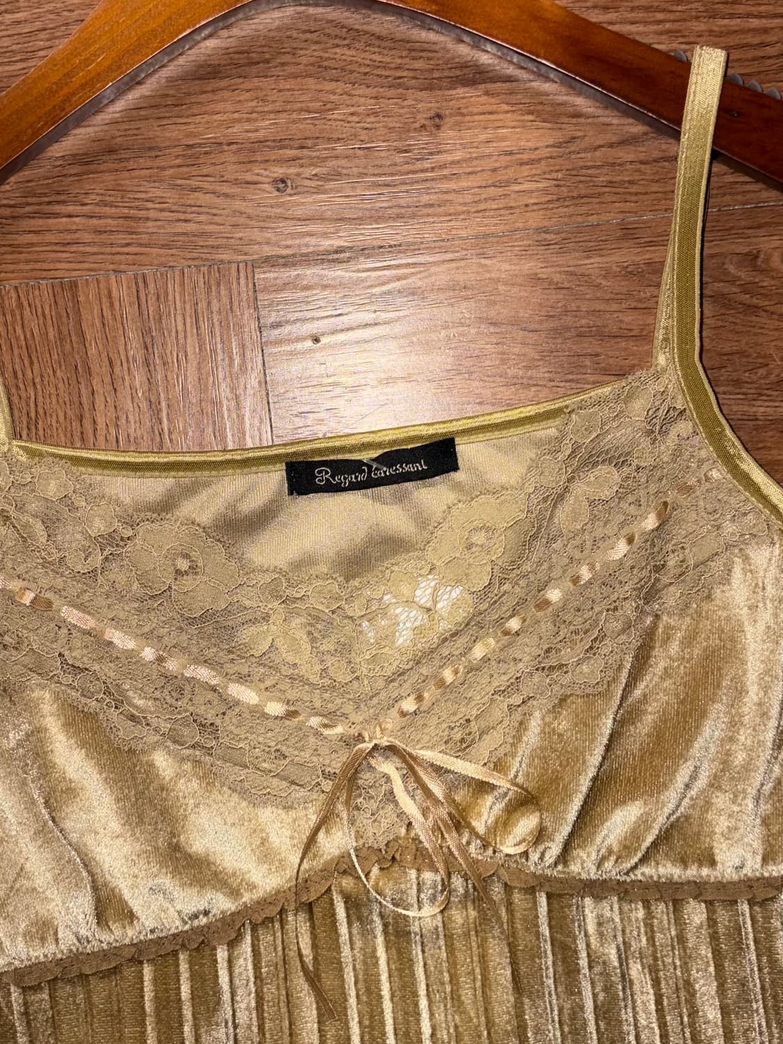 일본빈티지 벨벳 레이스 슬리브리스 상품이미지7