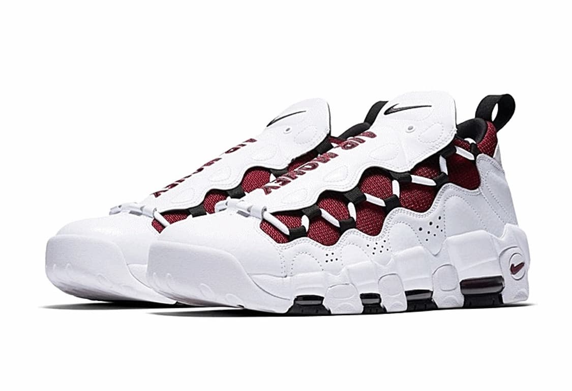 나이키 에어 모어 머니 화이트 블랙 팀레드  상품이미지1