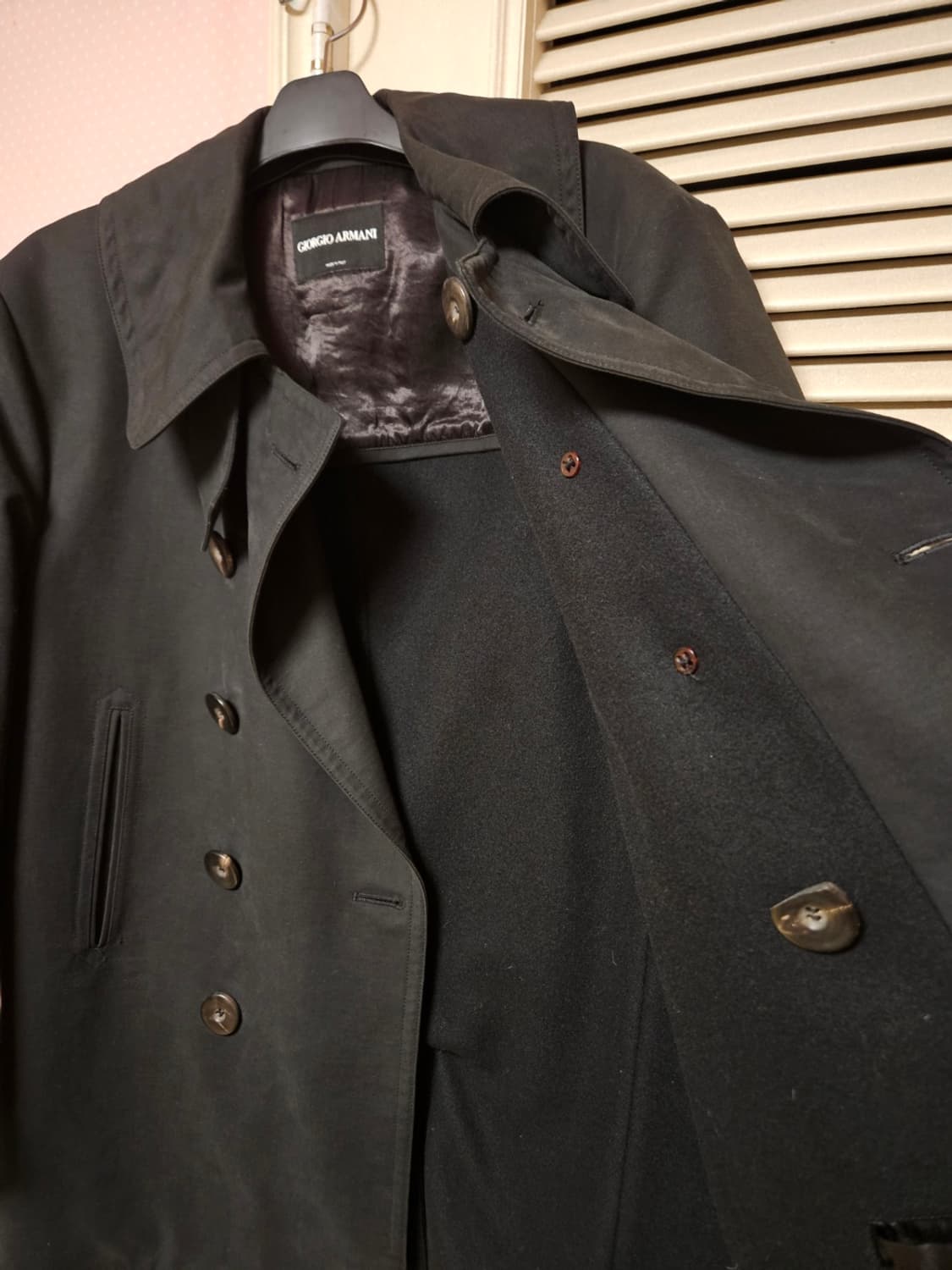 [명품] 조르지오 아르마니 & 로로피아나. 더블 트렌치 피코트(블랙라벨) 상품이미지7