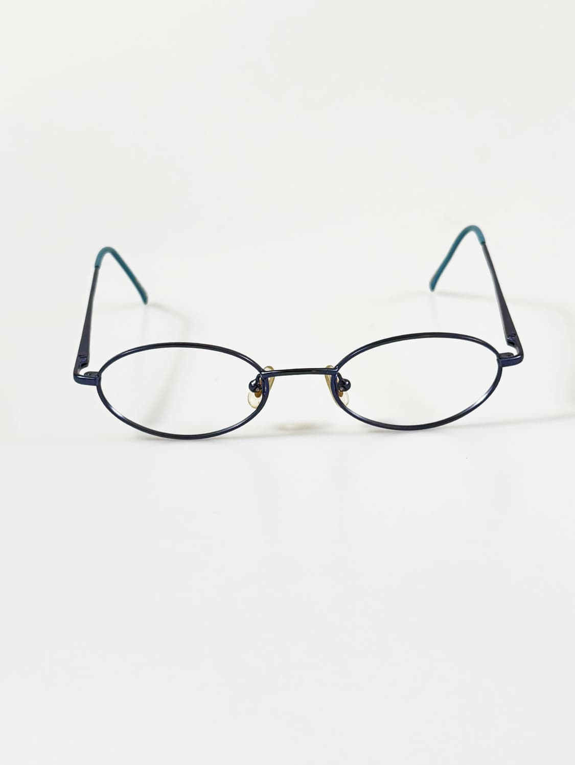 90s 네이비 앤 틸 슬림 오벌 프레임 빈티지 안경 상품이미지2