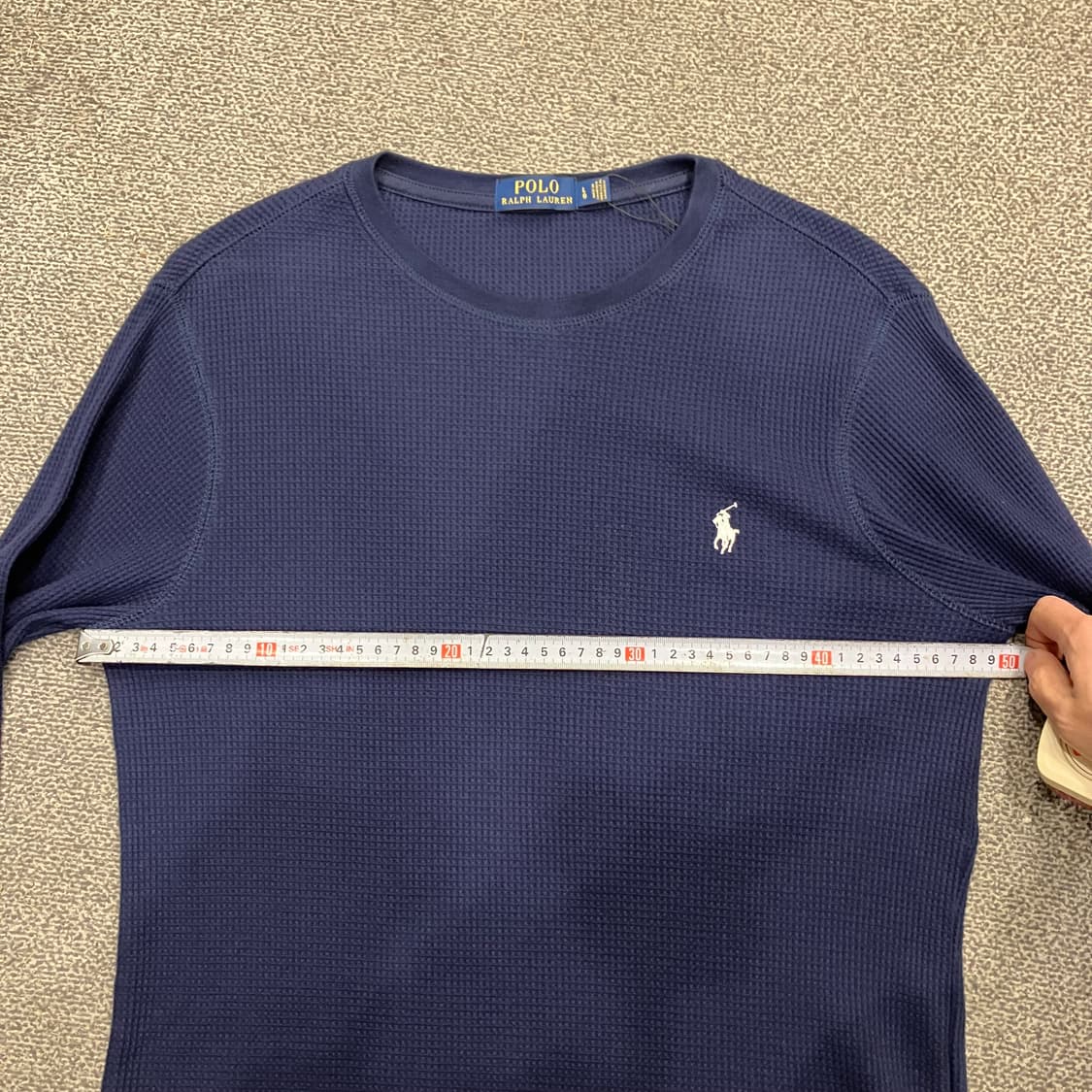 378 폴로 와플 롱슬리브 네이비 상품이미지4