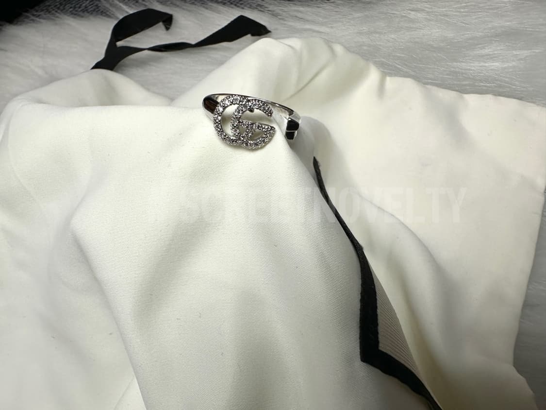 구찌 실버 큐빅 반지 스몰 상품이미지5