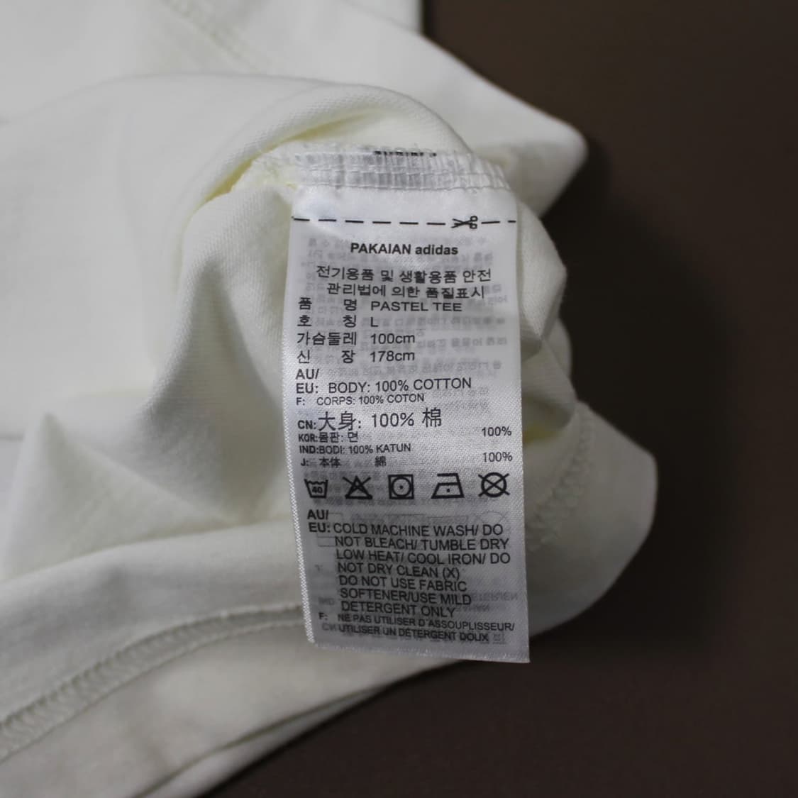 Adidas 아디다스 핑크 자수로고 화이트 라운드 반팔 P395 상품이미지6