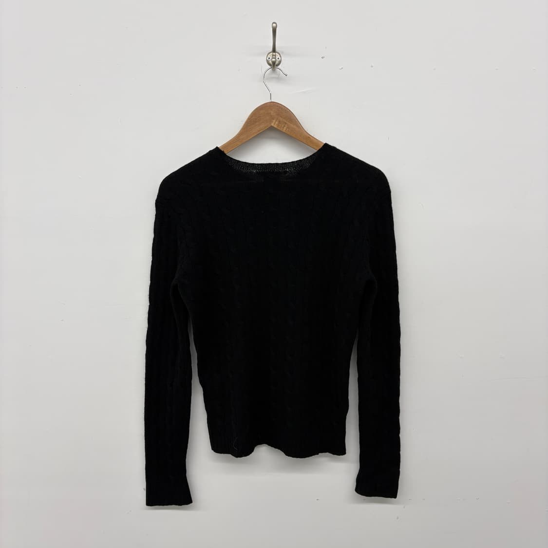 폴로 랄프로렌 블랙 꽈배기 니트 여성 S 상품이미지6