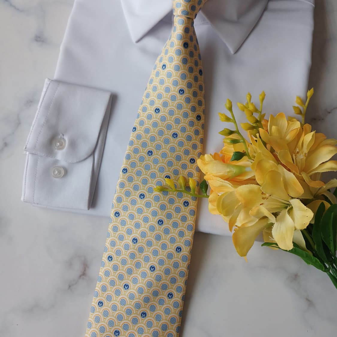 밀라 숀 실크올오버 로고 패턴 넥타이 9.6cm A+등급 a19507 상품이미지5