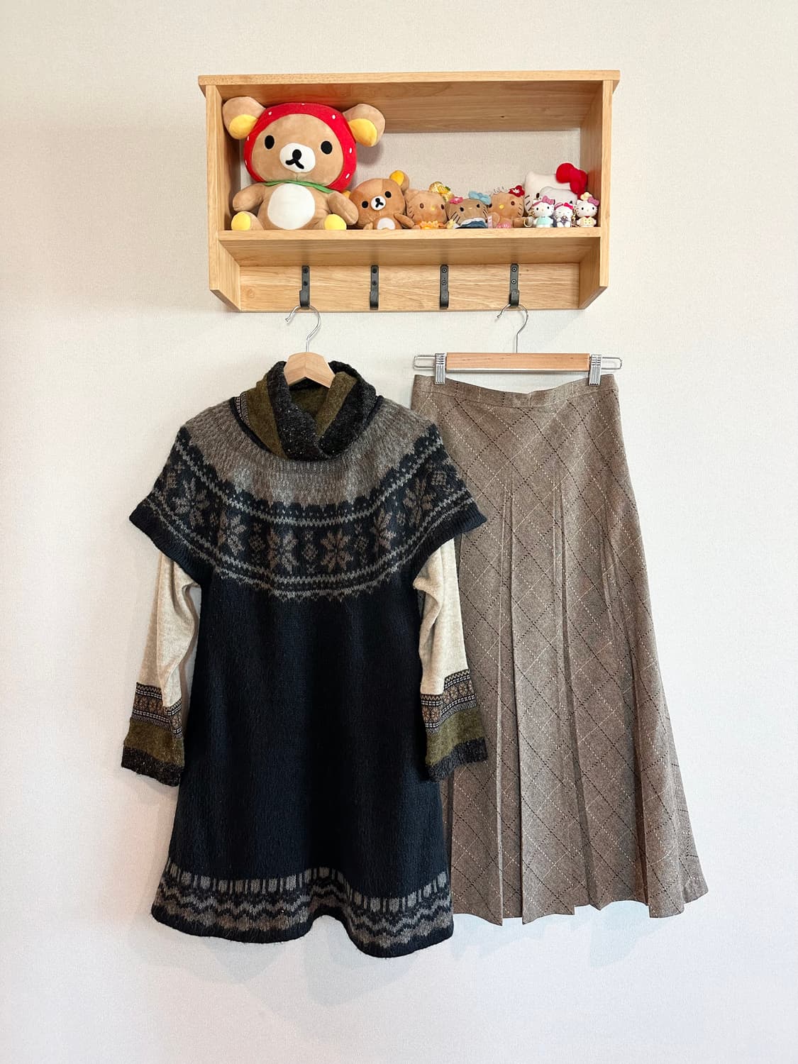 jpn 하구미 스즈코 너드 모리걸 히피 레이어드 코디세트 상품이미지1