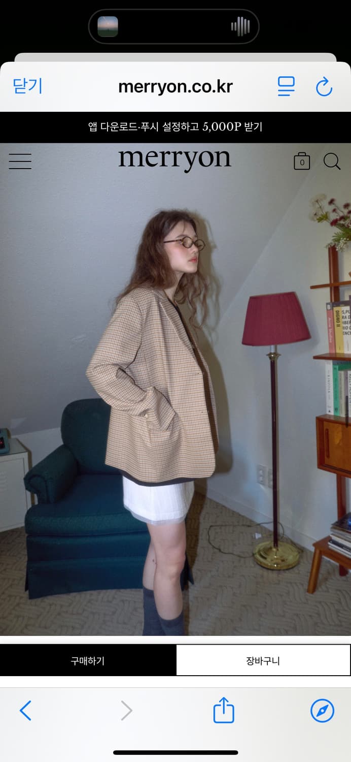 (새상품) 메리온 봄 신상 체크자켓 (모네아 체크자켓) 상품이미지1