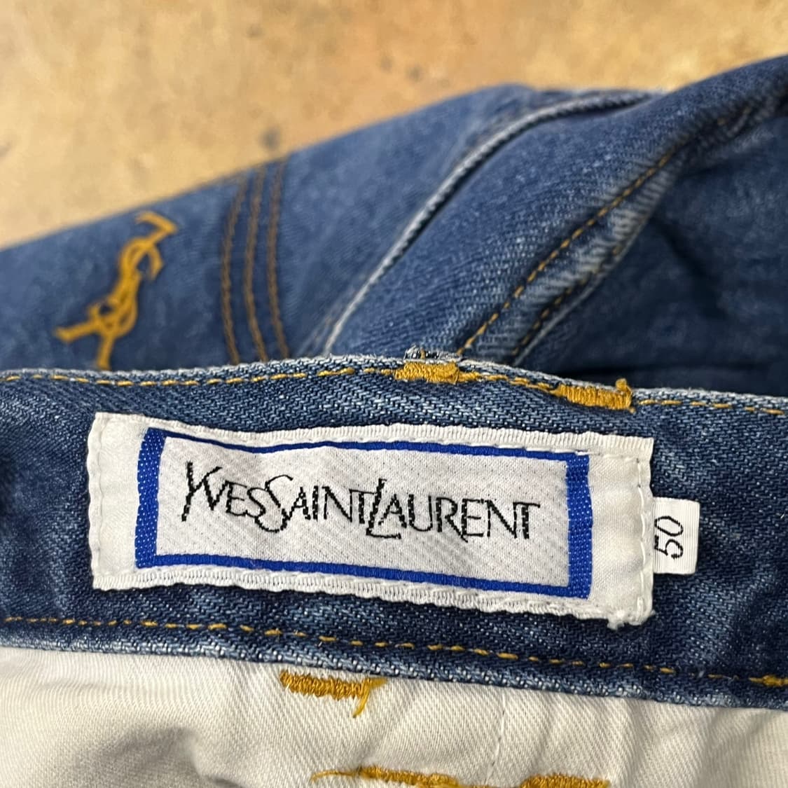 [정품/50] 입생로랑 청색 데님 청바지 b8 상품이미지4