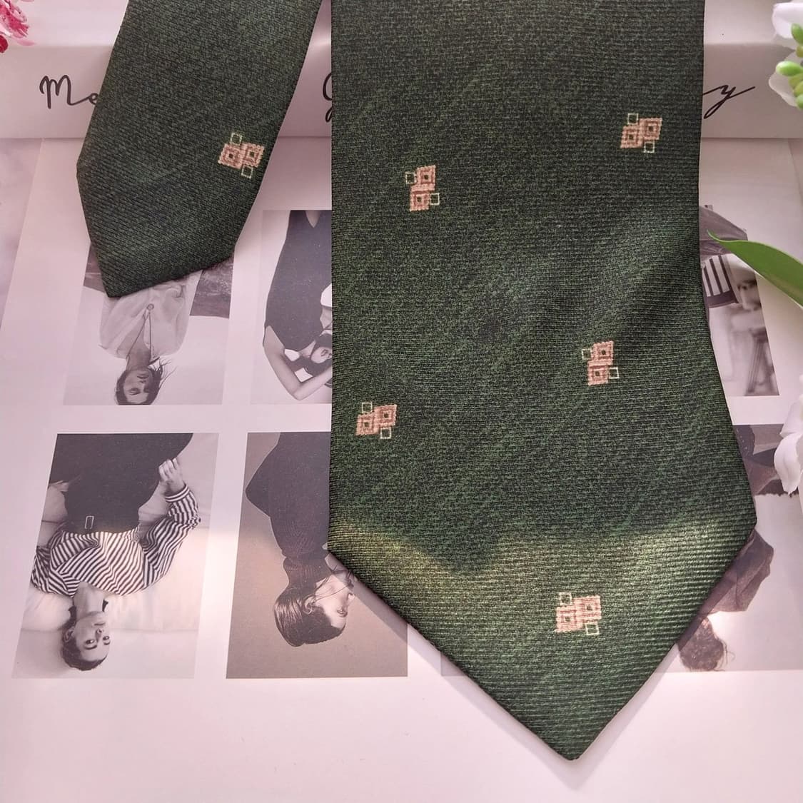 아르마니꼴레지오니 실크 미니멀 패턴 넥타이 9.6cm A+등급 K1535 상품이미지5