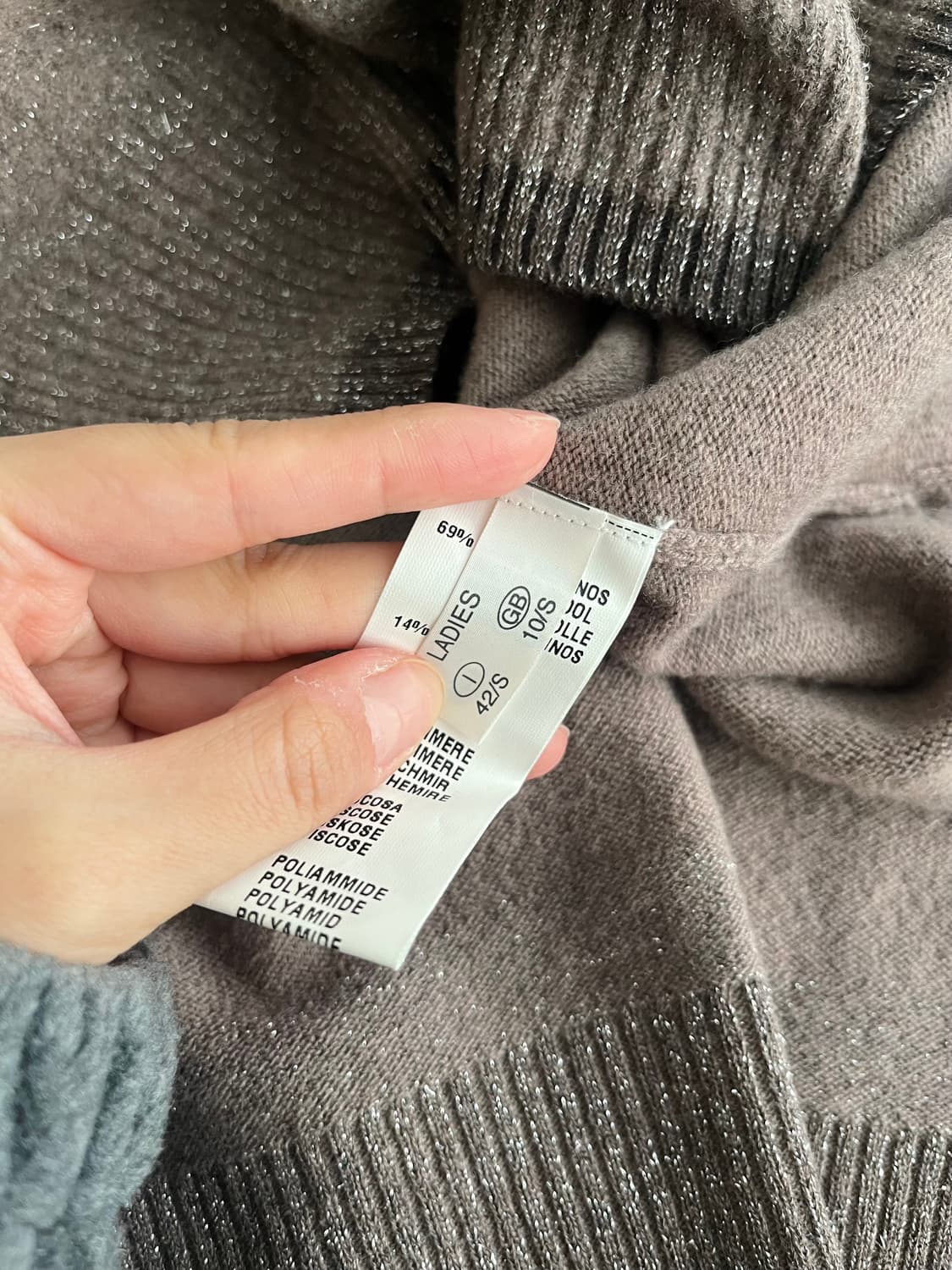 S) 파비아나 필리피 캐시미어 블렌드 니트 브라운 상품이미지5