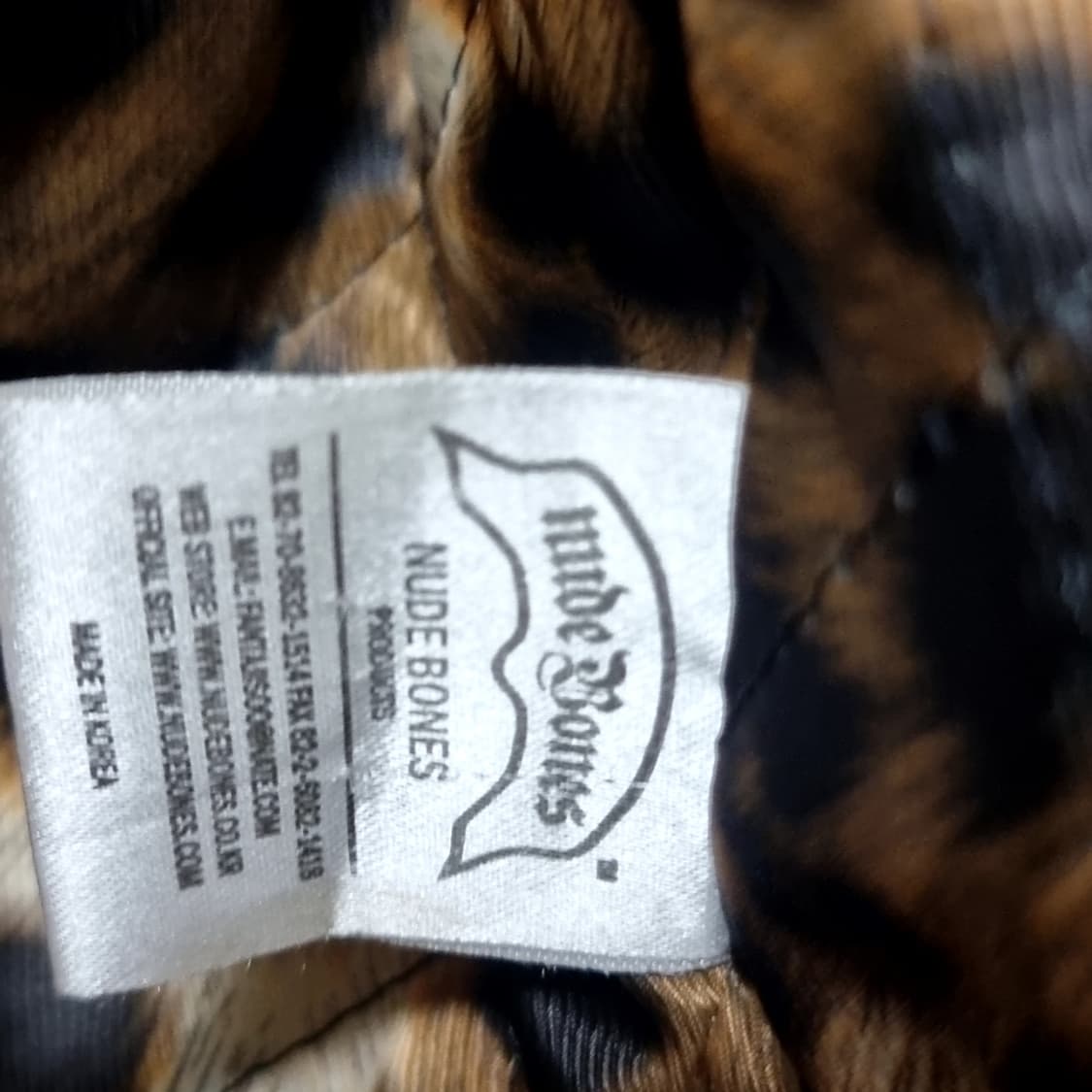 누드본즈 블랙 레더 배색 스타디움 자켓(95) 상품이미지9