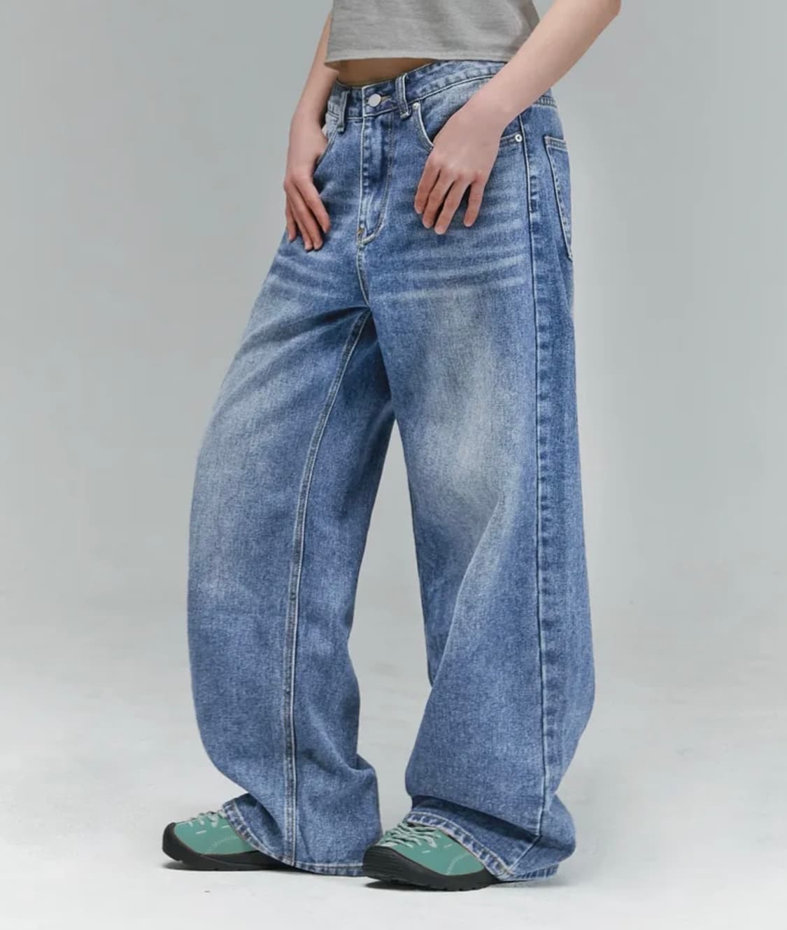 랜덤오프 BTB WAVE WASHING JEANS 데님팬츠 상품이미지1