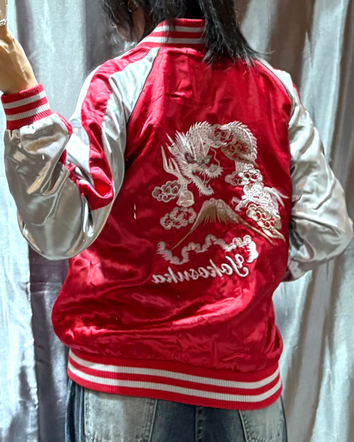 S 용 자수로고 글로시 배색 스카잔 상품이미지2